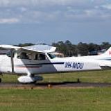 Moorabbin, Australia - March 26, 2014: Cessna 172M Skyhawk light aircraft VH-MOU at Moorabbin Airport.